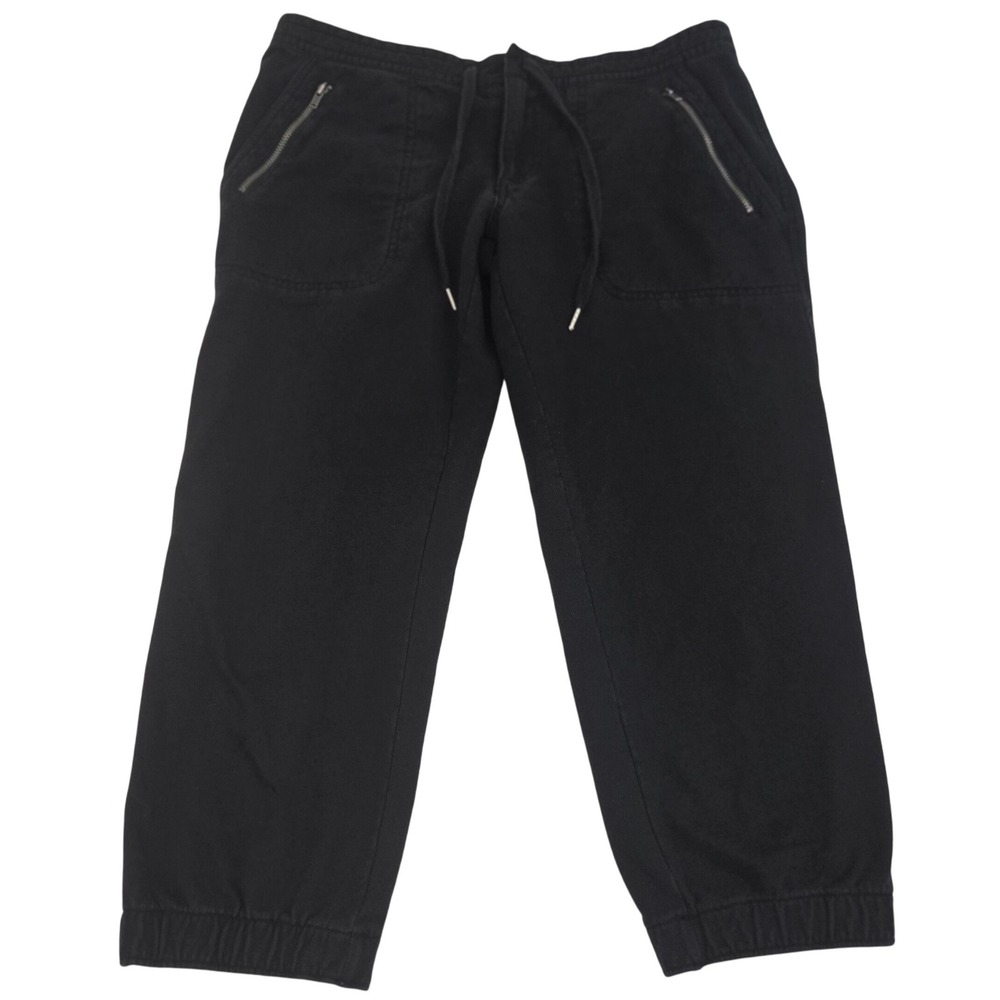 Lucky Brand‎ Knit-Wear Womens XS Black Joggers Sweatpants Lounge Zipper Pockets